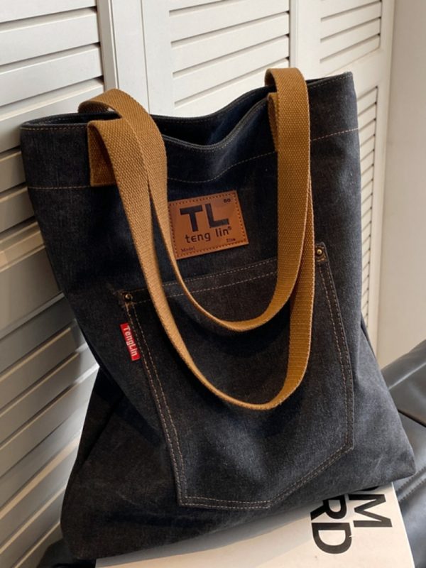 2025 Women's Large Capacity Canvas Commuter Tote Bag â€“ Versatile Shoulder Handbag for Students & Everyday Use