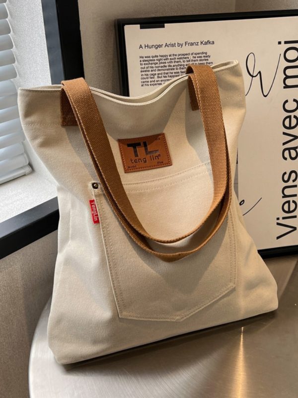 2025 Women's Large Capacity Canvas Commuter Tote Bag â€“ Versatile Shoulder Handbag for Students & Everyday Use