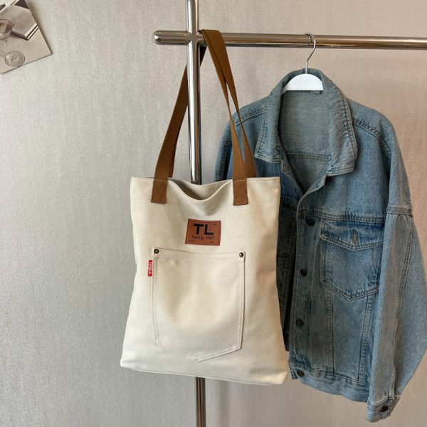 2025 Women's Large Capacity Canvas Commuter Tote Bag â€“ Versatile Shoulder Handbag for Students & Everyday Use