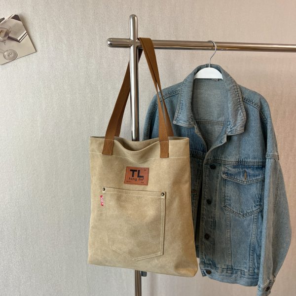 2025 Women's Large Capacity Canvas Commuter Tote Bag â€“ Versatile Shoulder Handbag for Students & Everyday Use