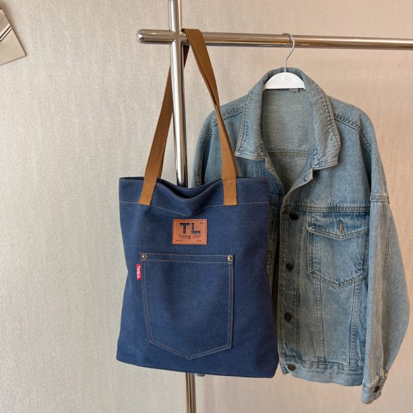 2025 Women's Large Capacity Canvas Commuter Tote Bag â€“ Versatile Shoulder Handbag for Students & Everyday Use