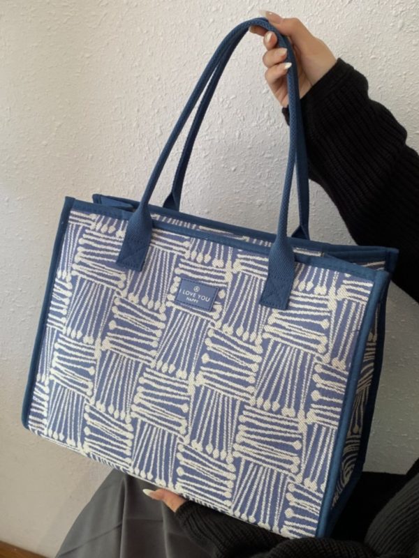 2025 Women's Large Capacity Canvas Tote Bag for Spring & Summer - Stylish Travel, Shopping, and Commuter Shoulder Bag