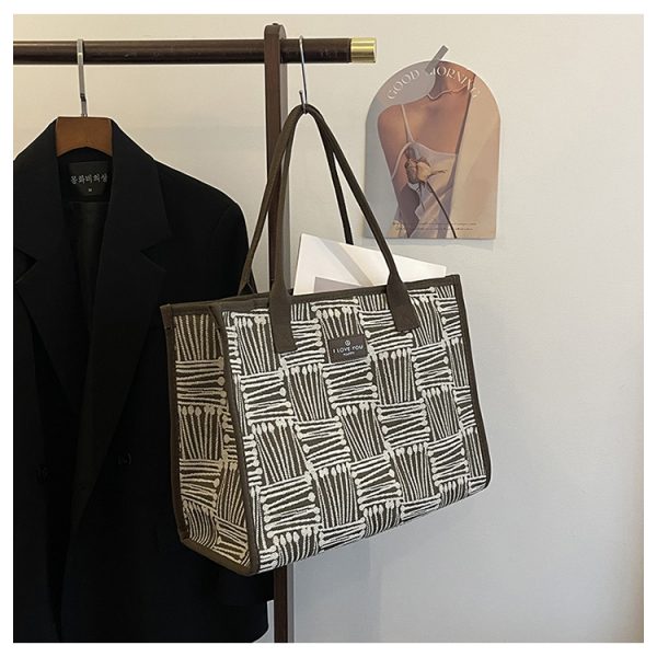 2025 Women's Large Capacity Canvas Tote Bag for Spring & Summer - Stylish Travel, Shopping, and Commuter Shoulder Bag