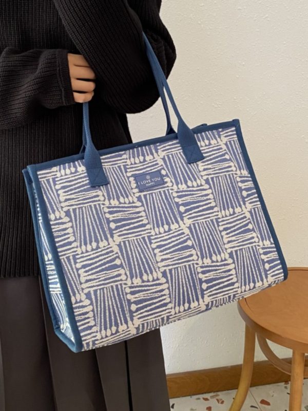 2025 Women's Large Capacity Canvas Tote Bag for Spring & Summer - Stylish Travel, Shopping, and Commuter Shoulder Bag