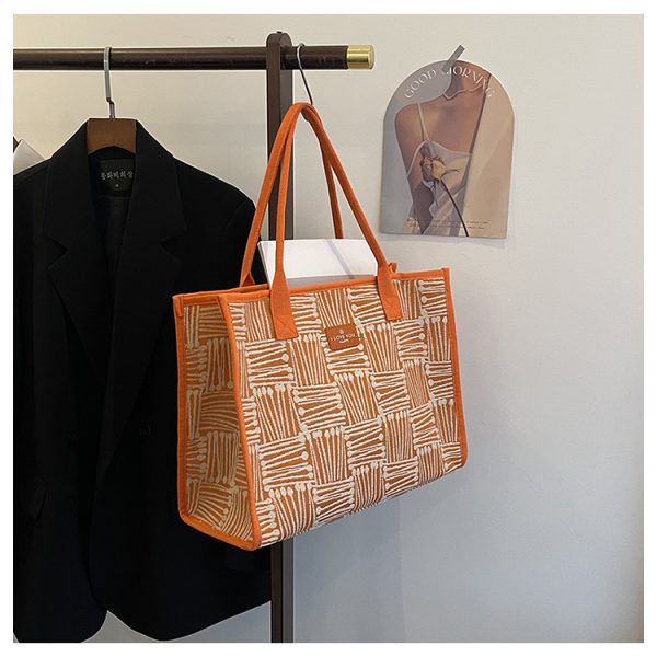 2025 Women's Large Capacity Canvas Tote Bag for Spring & Summer - Stylish Travel, Shopping, and Commuter Shoulder Bag