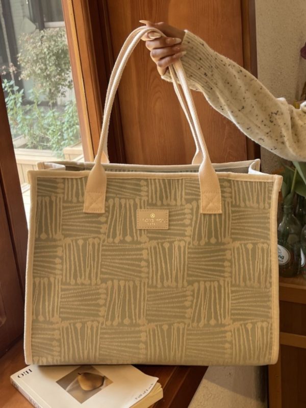 2025 Women's Large Capacity Canvas Tote Bag for Spring & Summer - Stylish Travel, Shopping, and Commuter Shoulder Bag