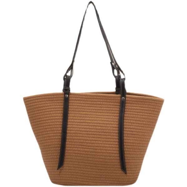 2025 Women's Large Capacity Grass-Woven Tote Bag, Versatile Fashionable Shoulder Bag for Spring and Summer