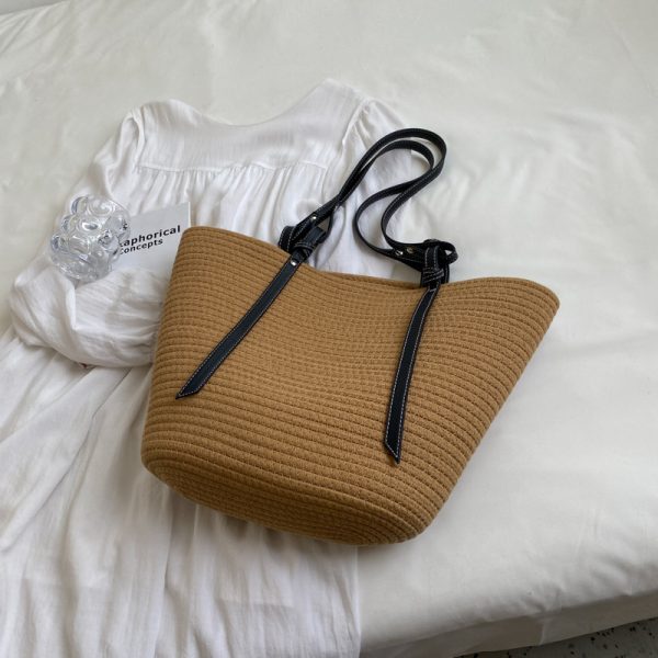 2025 Women's Large Capacity Grass-Woven Tote Bag, Versatile Fashionable Shoulder Bag for Spring and Summer