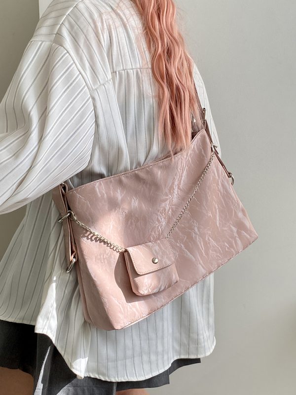 2025 Women's Large Capacity Tote Bag - Spring Summer Chain Shoulder Crossbody Bag - Trendy Niche Design