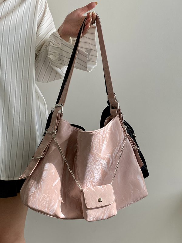 2025 Women's Large Capacity Tote Bag - Spring Summer Chain Shoulder Crossbody Bag - Trendy Niche Design