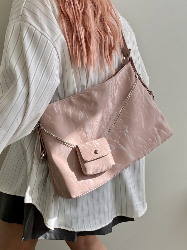 2025 Women's Large Capacity Tote Bag - Spring Summer Chain Shoulder Crossbody Bag - Trendy Niche Design