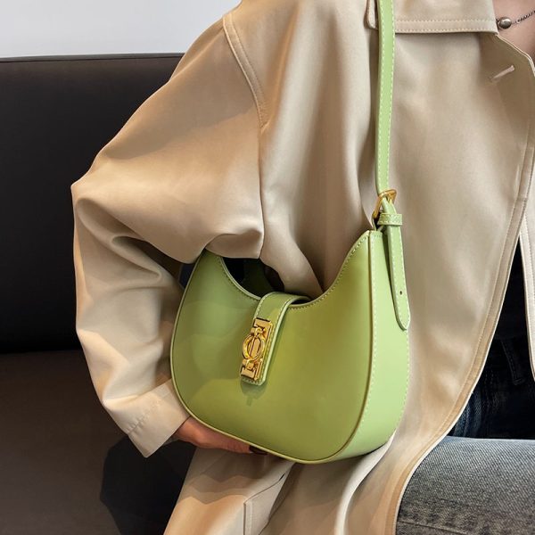 2025 Women's Minimalist Textured Saddle Bag - Summer Fresh Underarm High-End Shoulder Bag