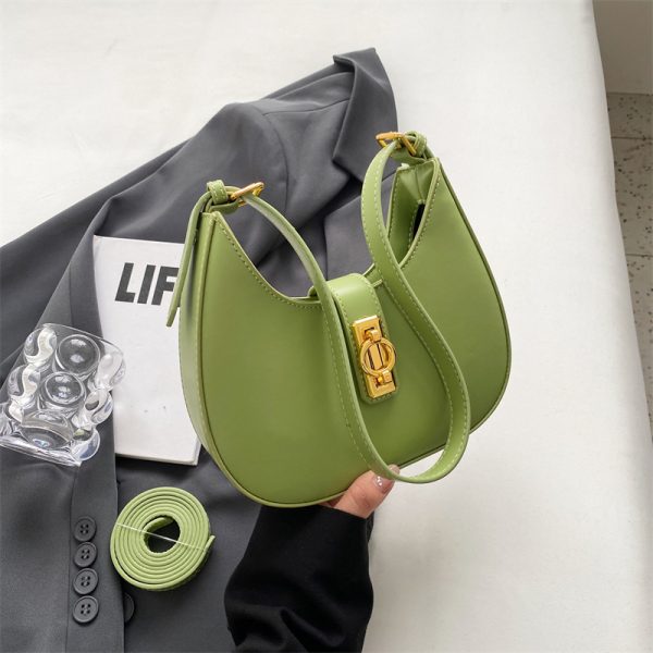 2025 Women's Minimalist Textured Saddle Bag - Summer Fresh Underarm High-End Shoulder Bag