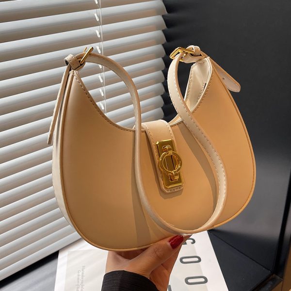 2025 Women's Minimalist Textured Saddle Bag - Summer Fresh Underarm High-End Shoulder Bag