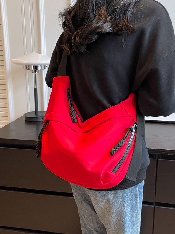 2025 Women's Oxford Cloth Crossbody Bag, Large Capacity Dumpling Shoulder Bag for Class and Commuting, Trendy Casual Style