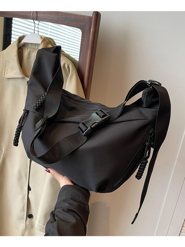 2025 Women's Oxford Cloth Crossbody Bag, Large Capacity Dumpling Shoulder Bag for Class and Commuting, Trendy Casual Style