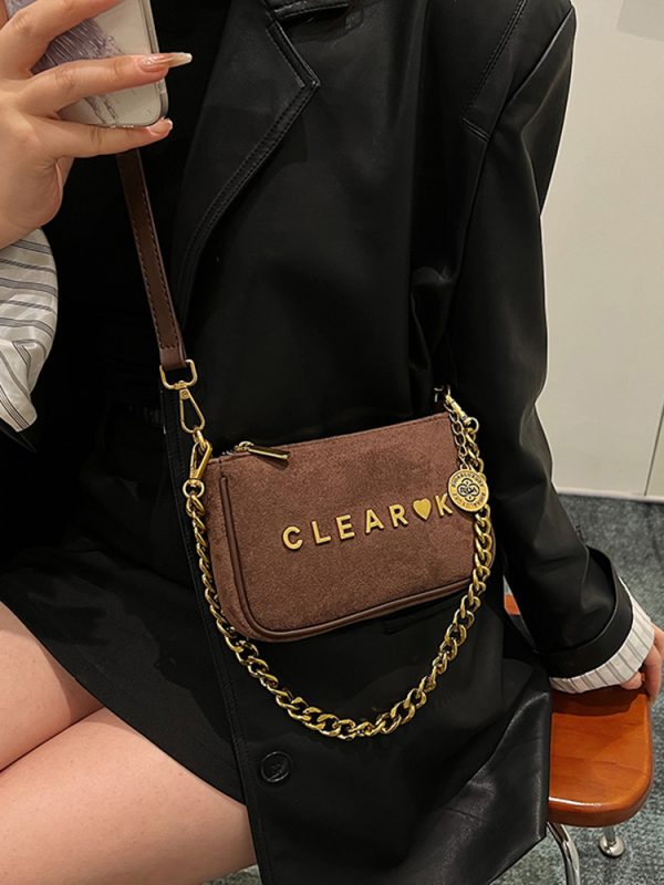 2025 Women's Retro Matte Underarm Bag - High-End Chain Small Square Crossbody Phone Bag for Spring and Summer