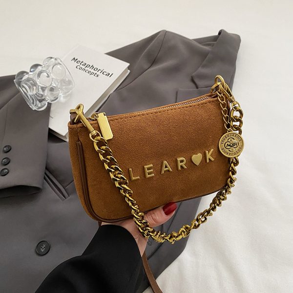 2025 Women's Retro Matte Underarm Bag - High-End Chain Small Square Crossbody Phone Bag for Spring and Summer