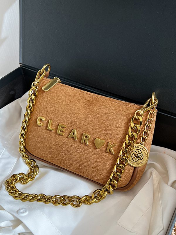 2025 Women's Retro Matte Underarm Bag - High-End Chain Small Square Crossbody Phone Bag for Spring and Summer
