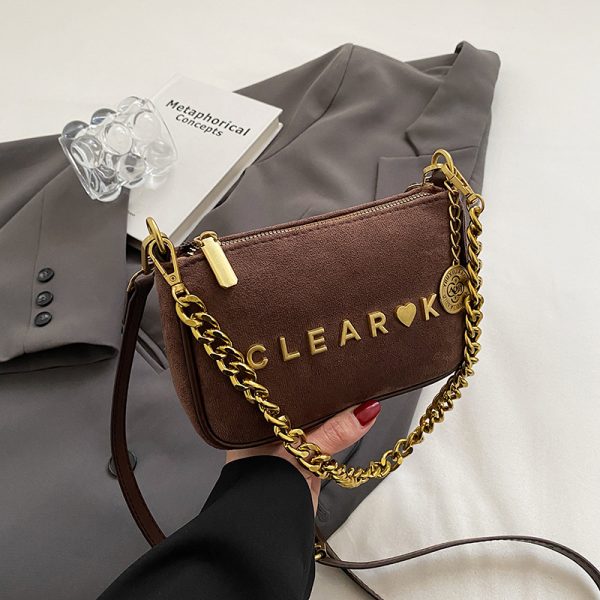 2025 Women's Retro Matte Underarm Bag - High-End Chain Small Square Crossbody Phone Bag for Spring and Summer