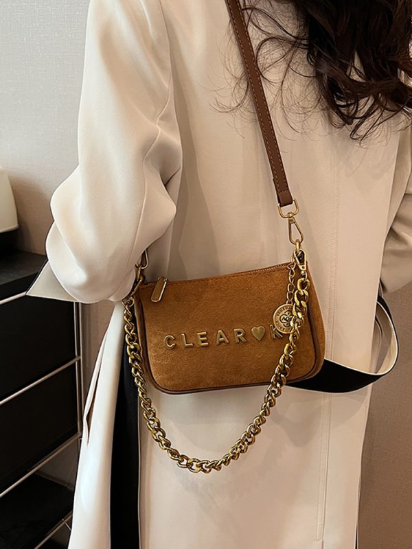 2025 Women's Retro Matte Underarm Bag - High-End Chain Small Square Crossbody Phone Bag for Spring and Summer
