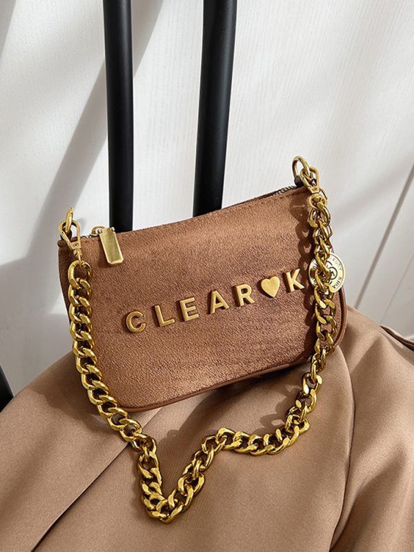 2025 Women's Retro Matte Underarm Bag - High-End Chain Small Square Crossbody Phone Bag for Spring and Summer