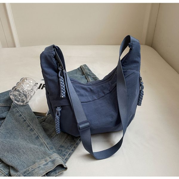 2025 Women's Summer Canvas Dumpling Bag - Versatile Large Capacity Shoulder Crossbody Bag for Students and Commuting