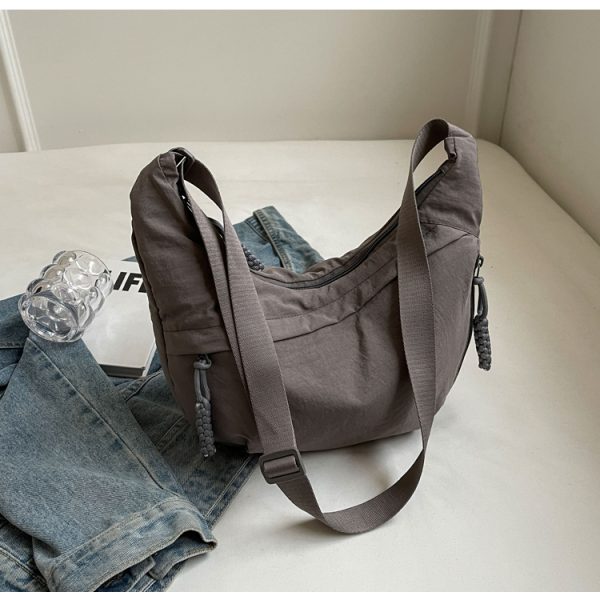 2025 Women's Summer Canvas Dumpling Bag - Versatile Large Capacity Shoulder Crossbody Bag for Students and Commuting