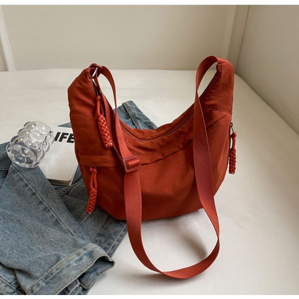 2025 Women's Summer Canvas Dumpling Bag - Versatile Large Capacity Shoulder Crossbody Bag for Students and Commuting