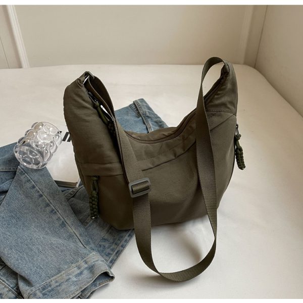 2025 Women's Summer Canvas Dumpling Bag - Versatile Large Capacity Shoulder Crossbody Bag for Students and Commuting