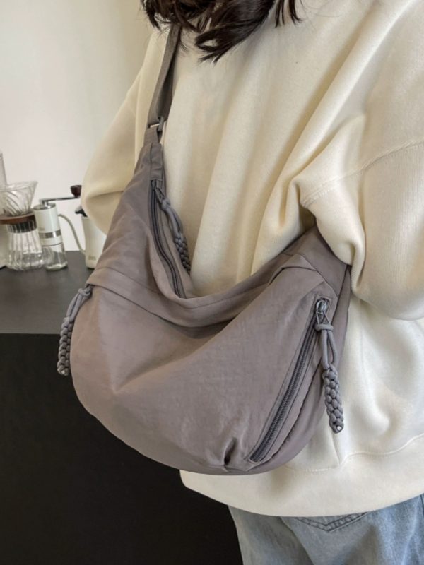 2025 Women's Summer Canvas Dumpling Bag - Versatile Large Capacity Shoulder Crossbody Bag for Students and Commuting