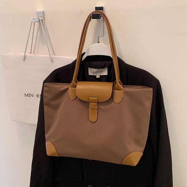 2025 Women's Summer Nylon Canvas Tote Bag - Large Capacity Shoulder Handbag for Commuting and Mommy Style