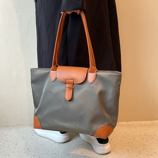 2025 Women's Summer Nylon Canvas Tote Bag - Large Capacity Shoulder Handbag for Commuting and Mommy Style
