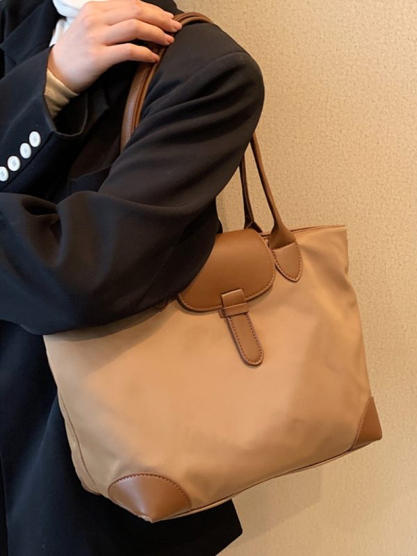 2025 Women's Summer Nylon Canvas Tote Bag - Large Capacity Shoulder Handbag for Commuting and Mommy Style