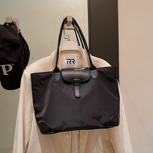 2025 Women's Summer Nylon Canvas Tote Bag - Large Capacity Shoulder Handbag for Commuting and Mommy Style