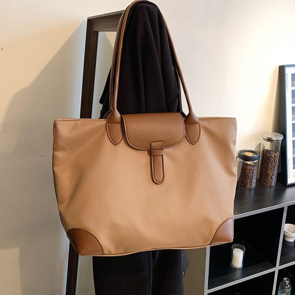 2025 Women's Summer Nylon Canvas Tote Bag - Large Capacity Shoulder Handbag for Commuting and Mommy Style