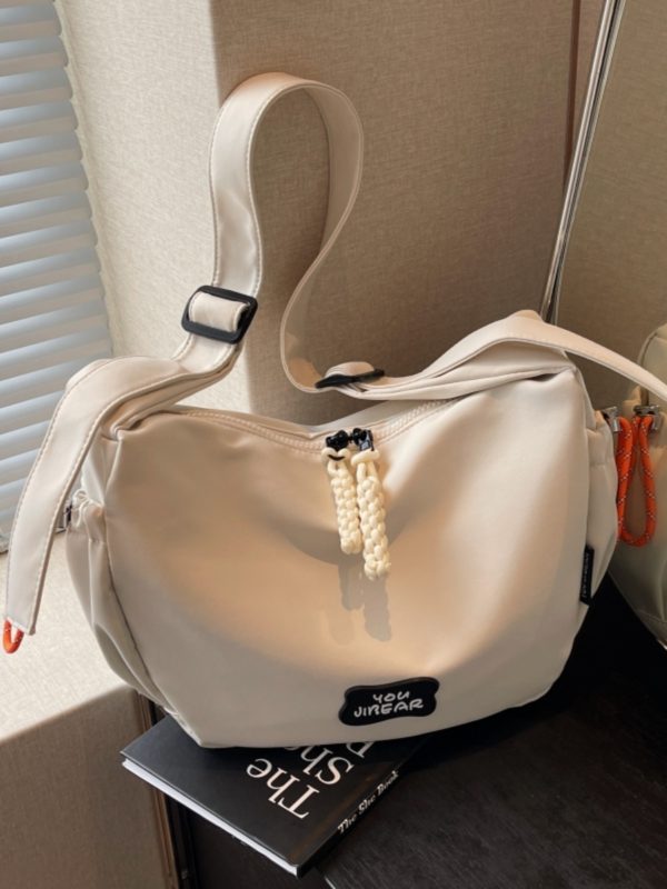 2025 Women's Summer Nylon Dumpling Bag - Large Capacity Crossbody for Students, Versatile Commuting Shoulder Bag