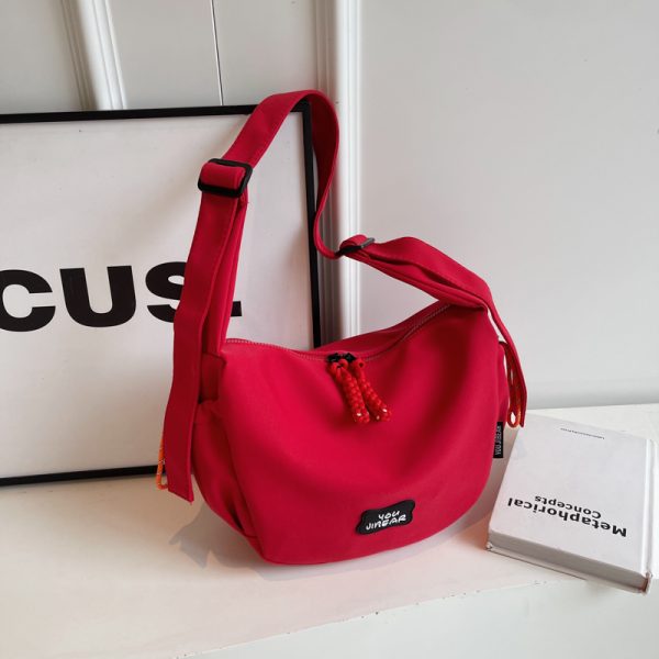 2025 Women's Summer Nylon Dumpling Bag - Large Capacity Crossbody for Students, Versatile Commuting Shoulder Bag