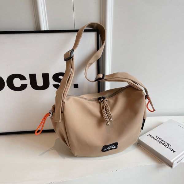 2025 Women's Summer Nylon Dumpling Bag - Large Capacity Crossbody for Students, Versatile Commuting Shoulder Bag