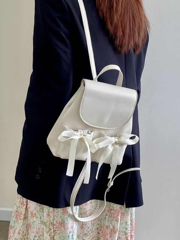 2025 Women's Versatile Small Backpack - Fresh High-End Sweet Double Shoulder Bag for Everyday Use