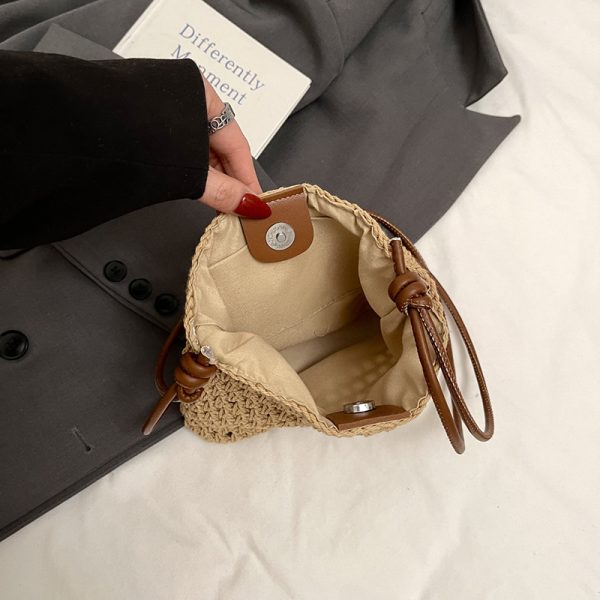 2025 Women's Woven Straw Crossbody Bag - Summer Seaside Vacation Essential, Trendy Niche Phone Bag