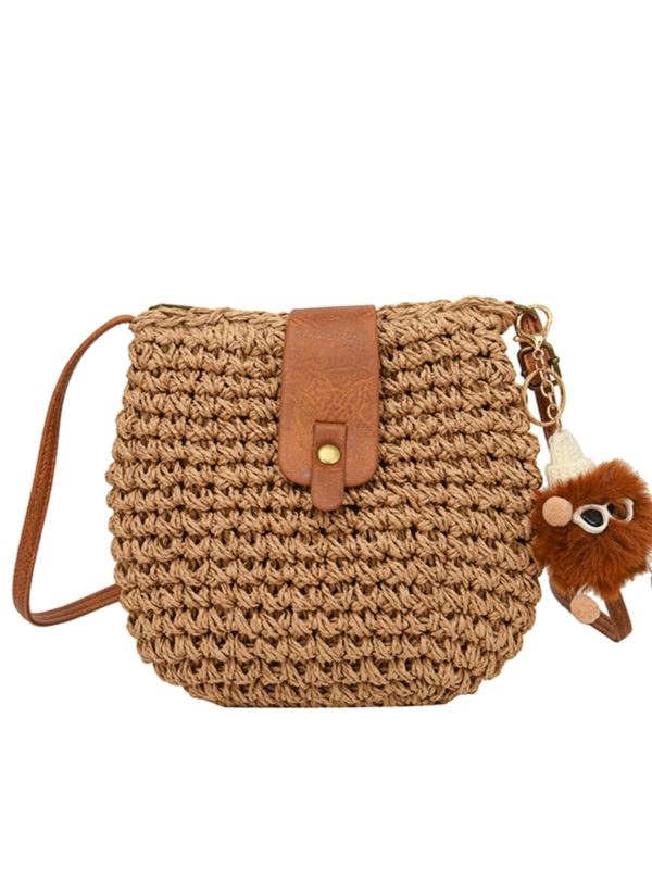 2025 Woven Small Crossbody Bag for Women - Versatile Beach Vacation Phone Bag, Niche Ins Style