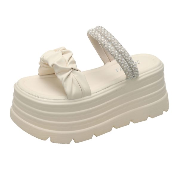 8cm Thick-Soled Womenâ€™s Sandals - Lightweight Height-Increasing Beach Shoes for Summer 2025, Perfect for Outdoor Wear and Skirts