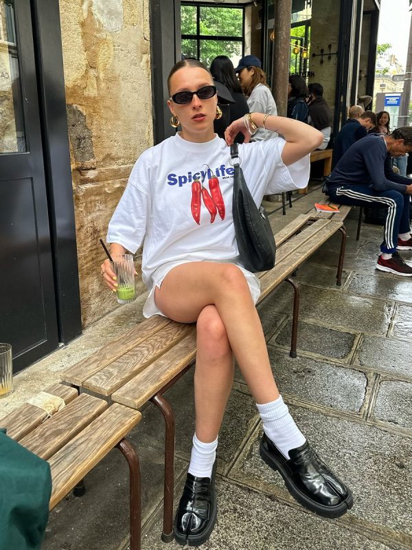 American Retro Chili Print Oversized Short Sleeve T-Shirt for Women - Trendy Casual Summer Top in European and American Style
