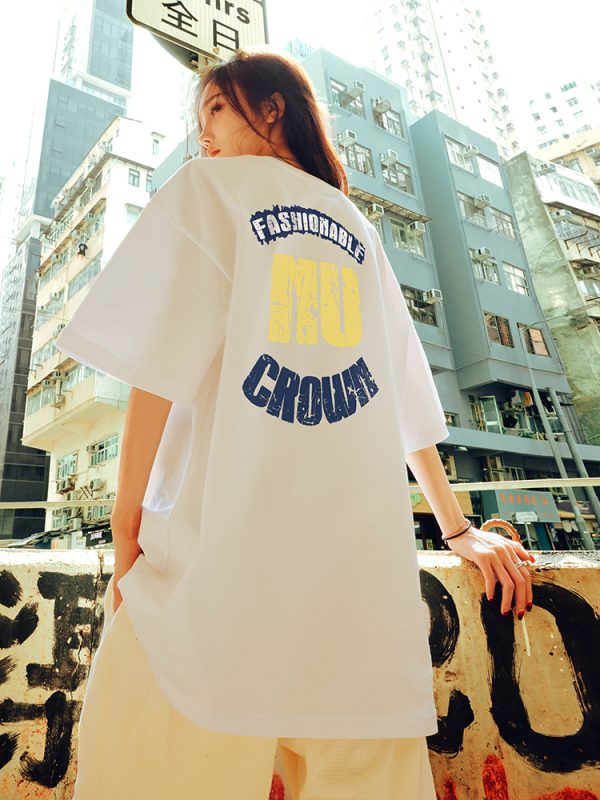 American Retro Letter Short-Sleeve T-Shirt for Men and Women - Casual Sports Tee, Trendy Summer Style 2025