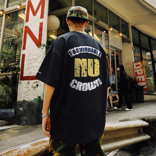American Retro Letter Short-Sleeve T-Shirt for Men and Women - Casual Sports Tee, Trendy Summer Style 2025