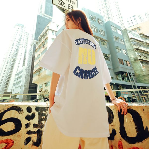 American Retro Letter Short-Sleeve T-Shirt for Men and Women - Casual Sports Tee, Trendy Summer Style 2025