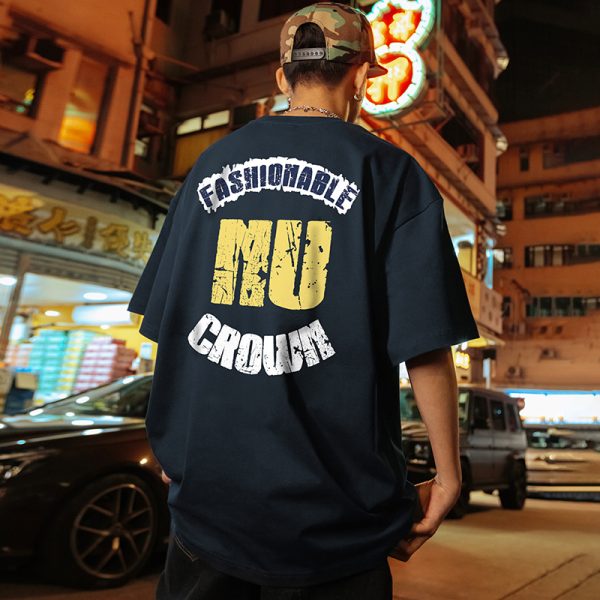 American Retro Letter Short-Sleeve T-Shirt for Men and Women - Casual Sports Tee, Trendy Summer Style 2025