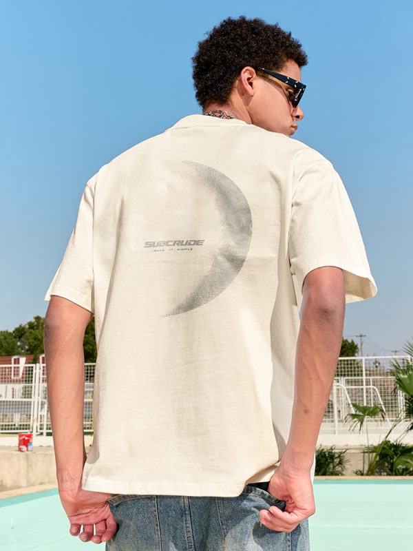 American Retro Streetwear Printed Heavy Loose Half-Sleeve T-Shirt for Men and Women - Trendy Summer 2025 Style