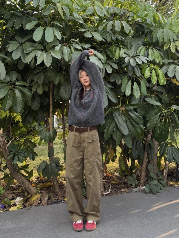 American Retro Tapered Cargo Pants for Men and Women - Loose Fit, Versatile Casual Style, Draped Long Design